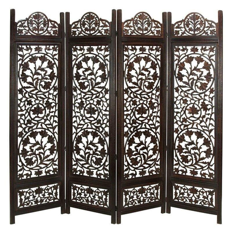 4 - Panel Solid Wood Folding Room Divider