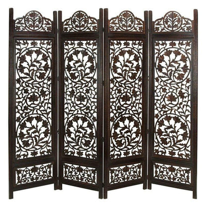 4 - Panel Solid Wood Folding Room Divider