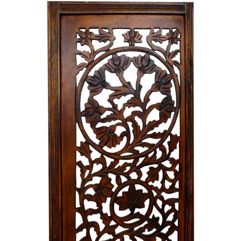 4 - Panel Solid Wood Folding Room Divider