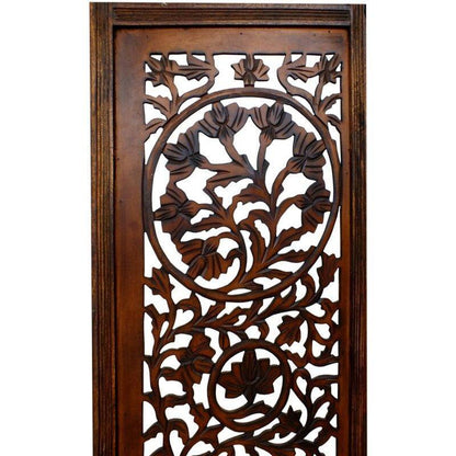 4 - Panel Solid Wood Folding Room Divider