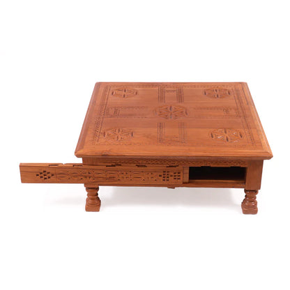 Mandala Vintage Marwari TEAK Wood Bajot