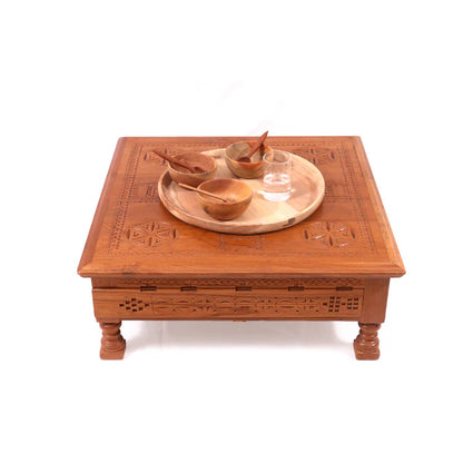 Mandala Vintage Marwari TEAK Wood Bajot