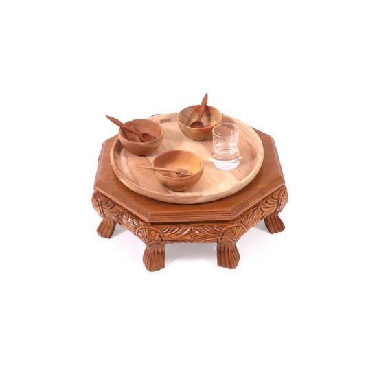 Pancha Traditional TEAK Wood Octagonal Bajot