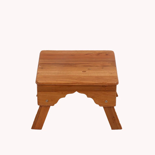 Low Fashionable Stool - Natural Tone