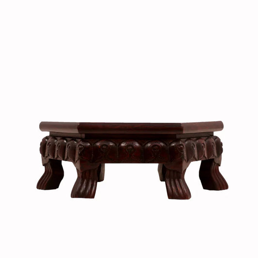 Bell Shaped Mahogany Dark Style Teak Wood Bajot