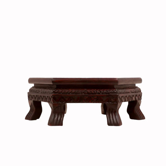 Lace Carved Mahogany Dark Style TEAK Wood Bajot