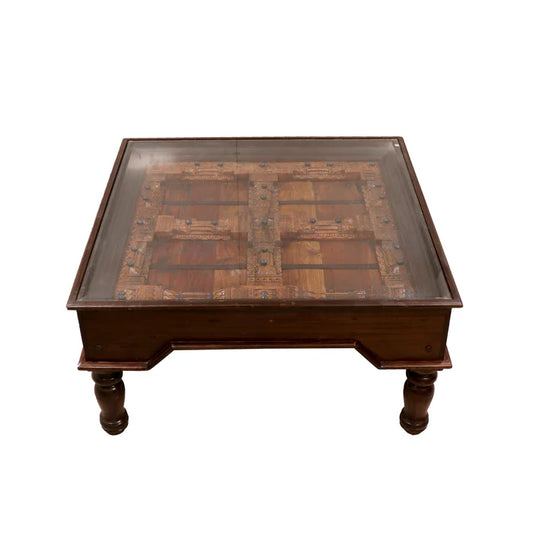 Square Top Carving Coffee Table