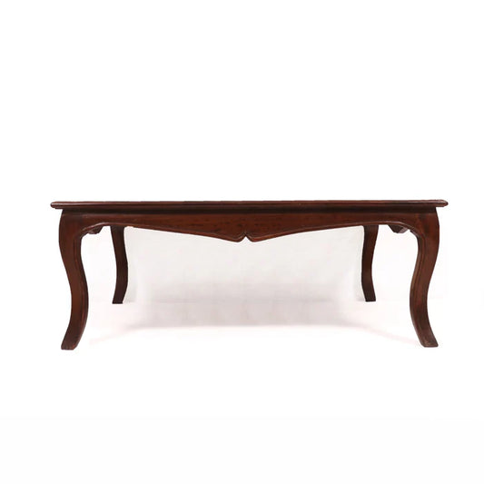 Solid Wood Dark Brown Coffee Cum Center Table