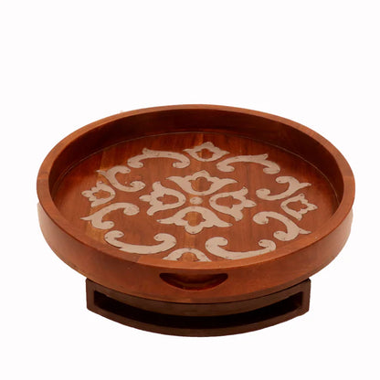 Inlay Patterned Round Tray