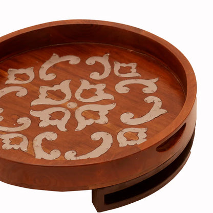 Inlay Patterned Round Tray