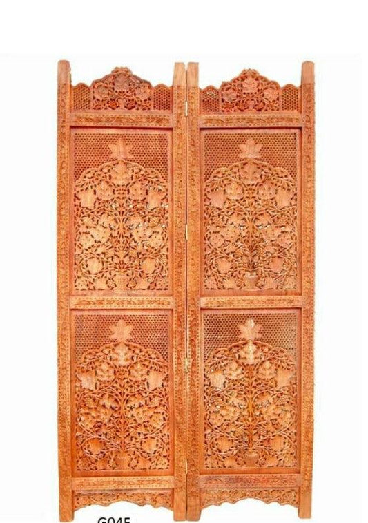 4 Panel Sheesham Wooden Partitions Room Dividers Screen Separators for Living Room Wooden Room Divider Partition Wooden Screen Wooden Separator Home & Kitchen