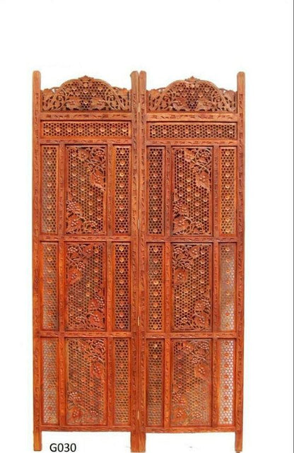 4 Panel Sheesham Wooden Partitions Room Dividers Screen Separators for Living Room Wooden Room Divider Partition Wooden Screen Wooden Separator Home & Kitchen