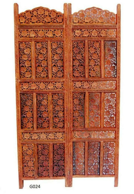 4 Panel Sheesham Wooden Partitions Room Dividers Screen Separators for Living Room Wooden Room Divider Partition Wooden Screen Wooden Separator Home & Kitchen