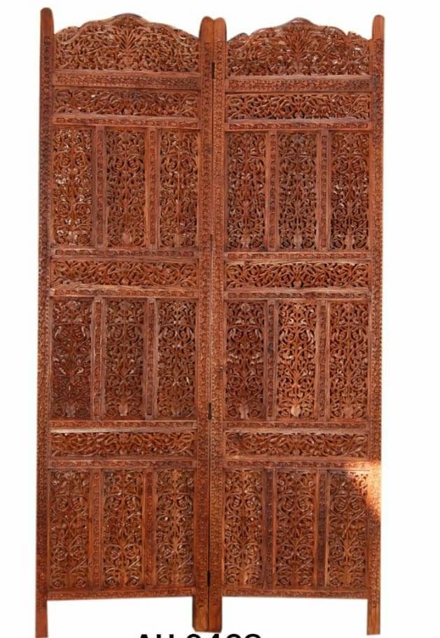 4 Panel Sheesham Wooden Partitions Room Dividers Screen Separators for Living Room Wooden Room Divider Partition Wooden Screen Wooden Separator Home & Kitchen