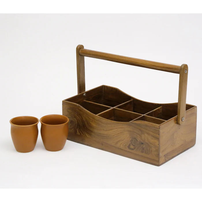 Classic Wooden Condiment Holder