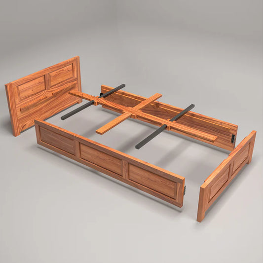 Wooden Designed Single Bed