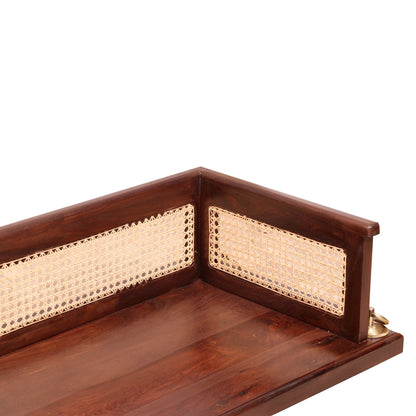Teak Sheesham or Acacia wood cane swing