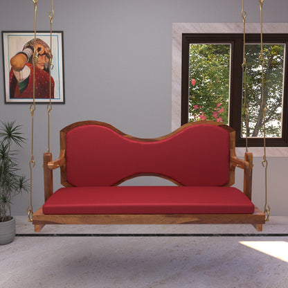 Handmade Sheesham wood boomerang back jhula for home