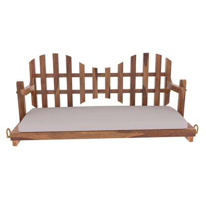 Handcrafted cross design wooden swing made in India