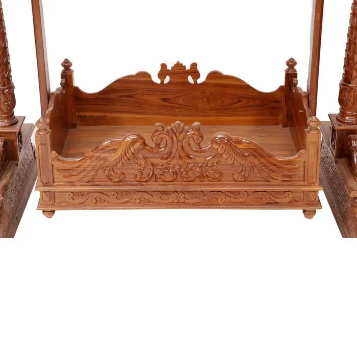 Handcrafted wooden cradle for classic nursery furniture