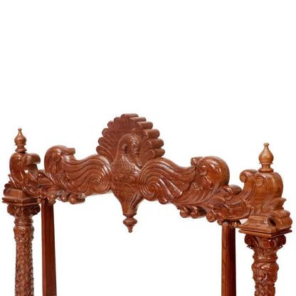 Handcrafted wooden cradle for classic nursery furniture
