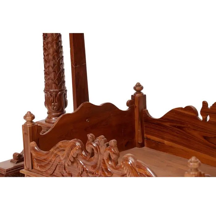 Classic handmade wooden baby cradle for nursery