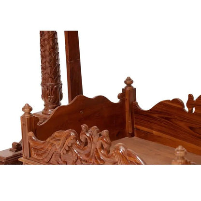 Classic handmade wooden baby cradle for nursery