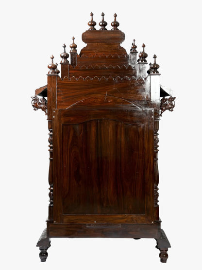 Large traditional Indian wooden pooja temple
