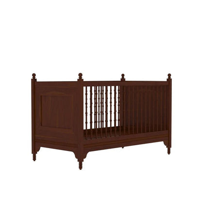 Handmade stripped vintage baby cradle with rustic wooden finish