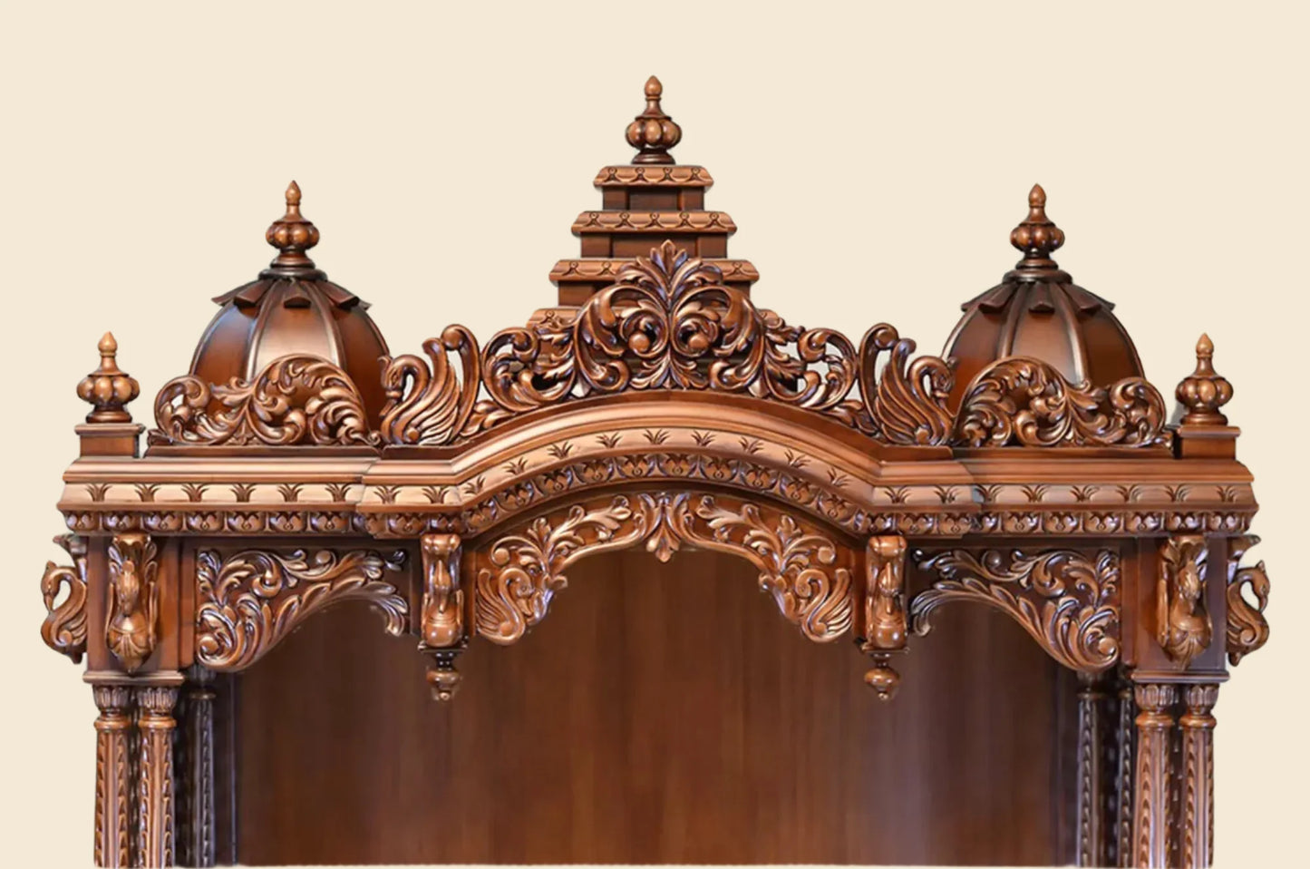 Traditional wooden pooja temple for home