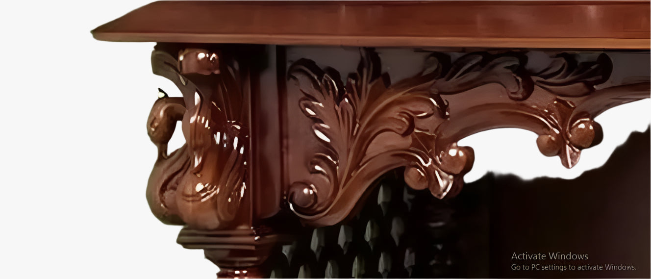 Designer wooden temple with spacious prayer altar
