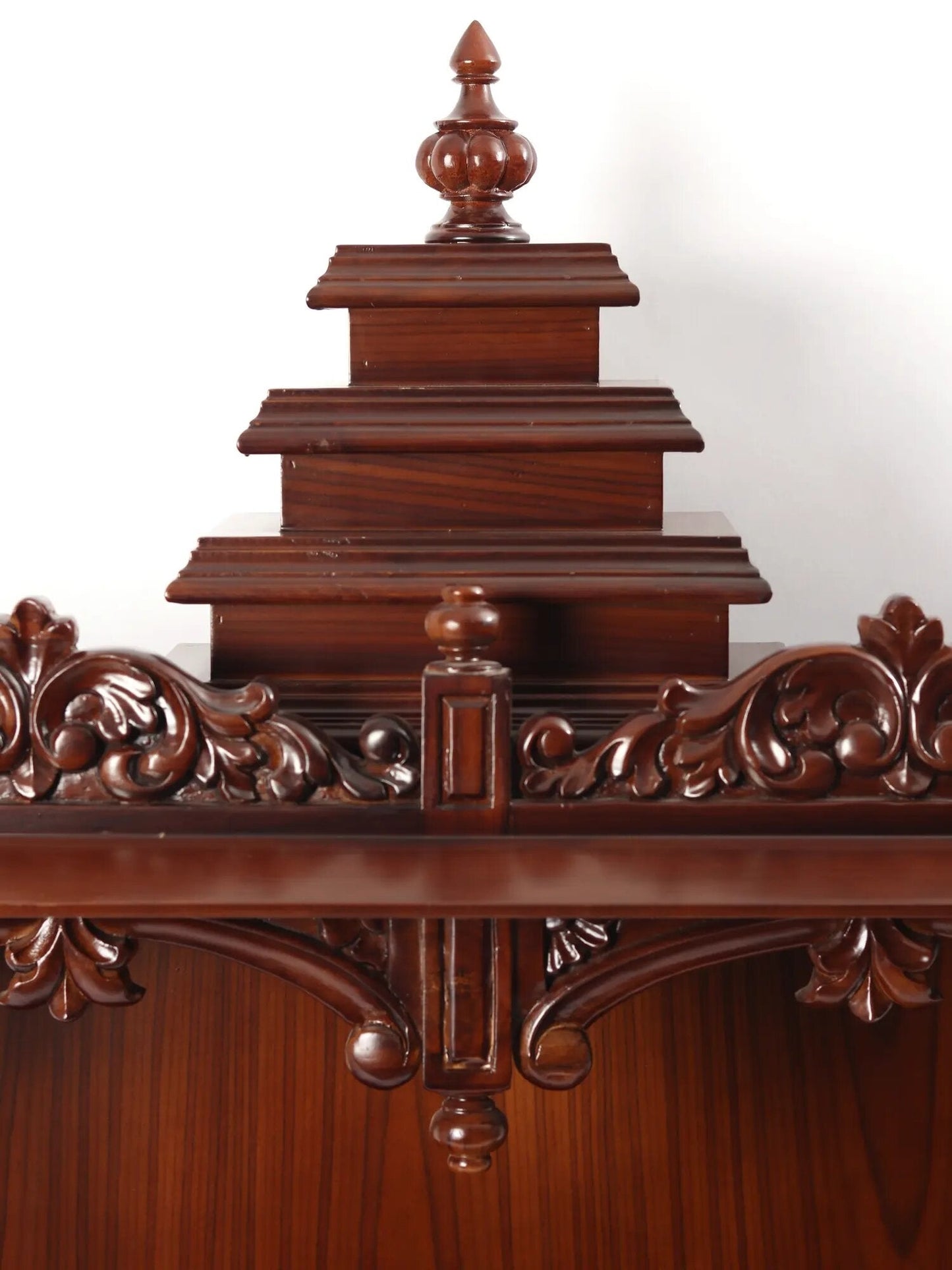 Designer wooden temple with spacious prayer altar
