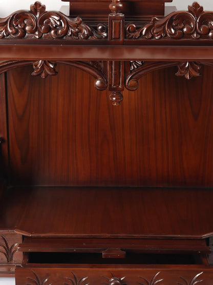 Made in India handcrafted wooden temple for home