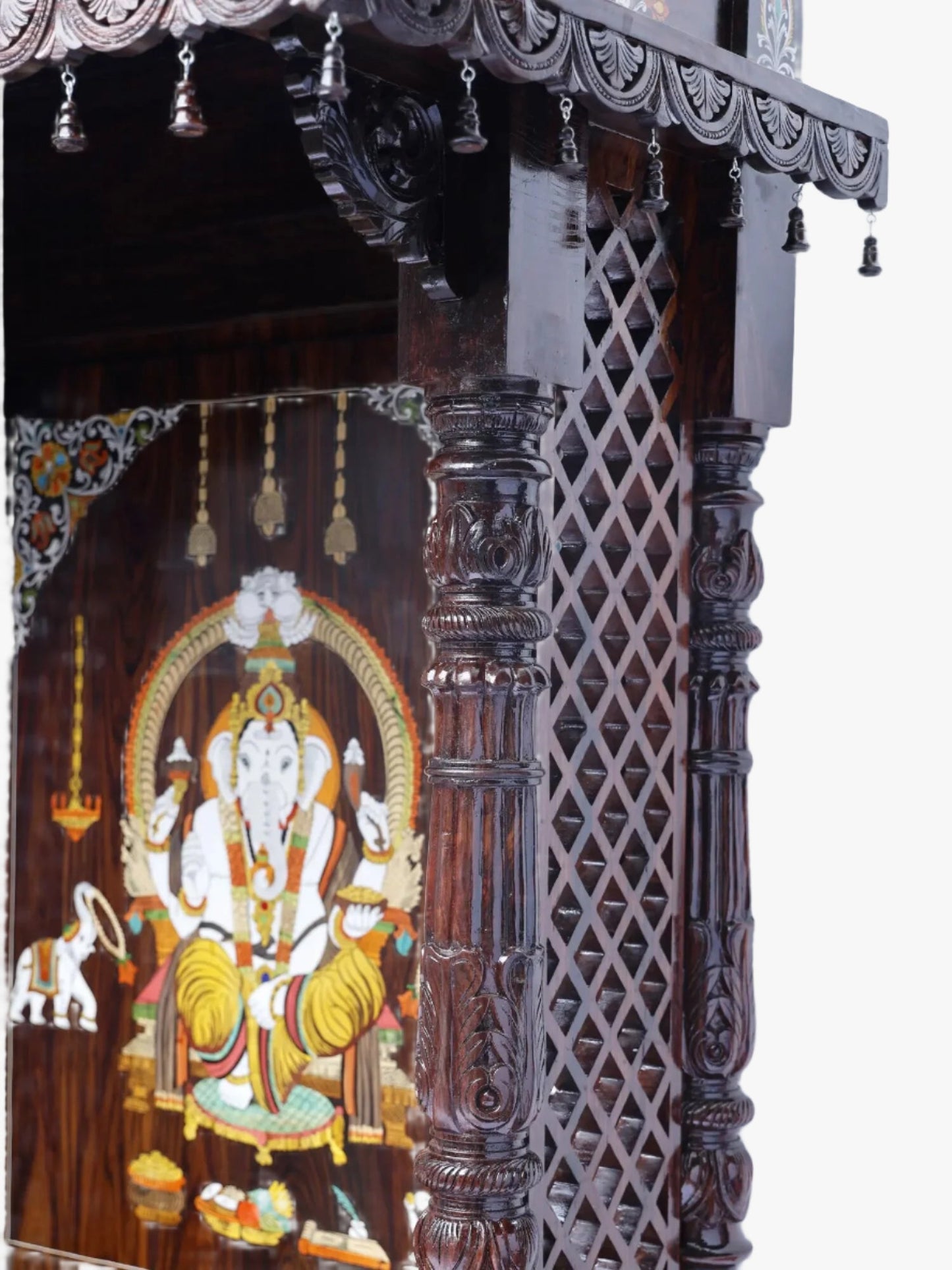 Huge traditional wooden mandir for home pooja room