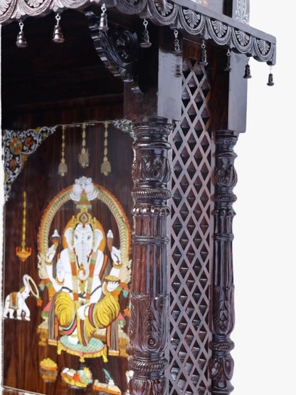 Huge traditional wooden mandir for home pooja room