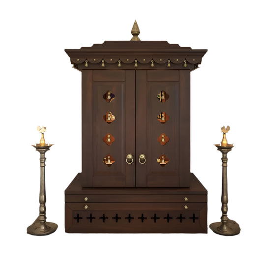 Traditional Free Standing Puja Mandir for Home Big