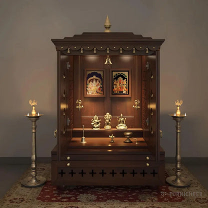 Traditional Free Standing Puja Mandir for Home Big