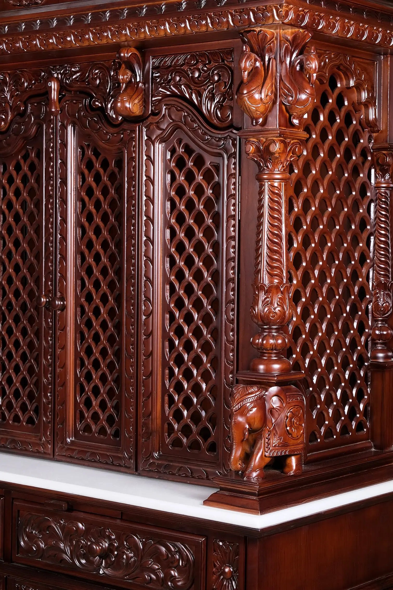 Handmade wooden home temple for prayer and meditation