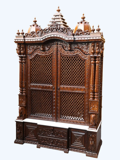 Large wooden home temple for pooja room
