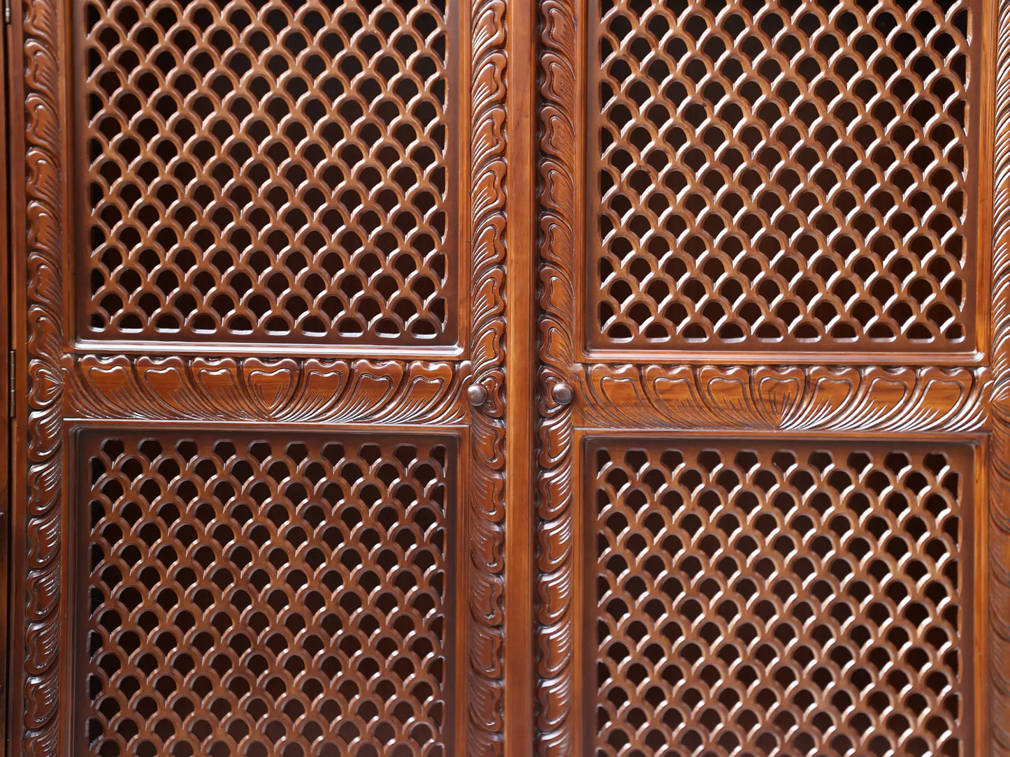 Traditional Indian wooden mandir