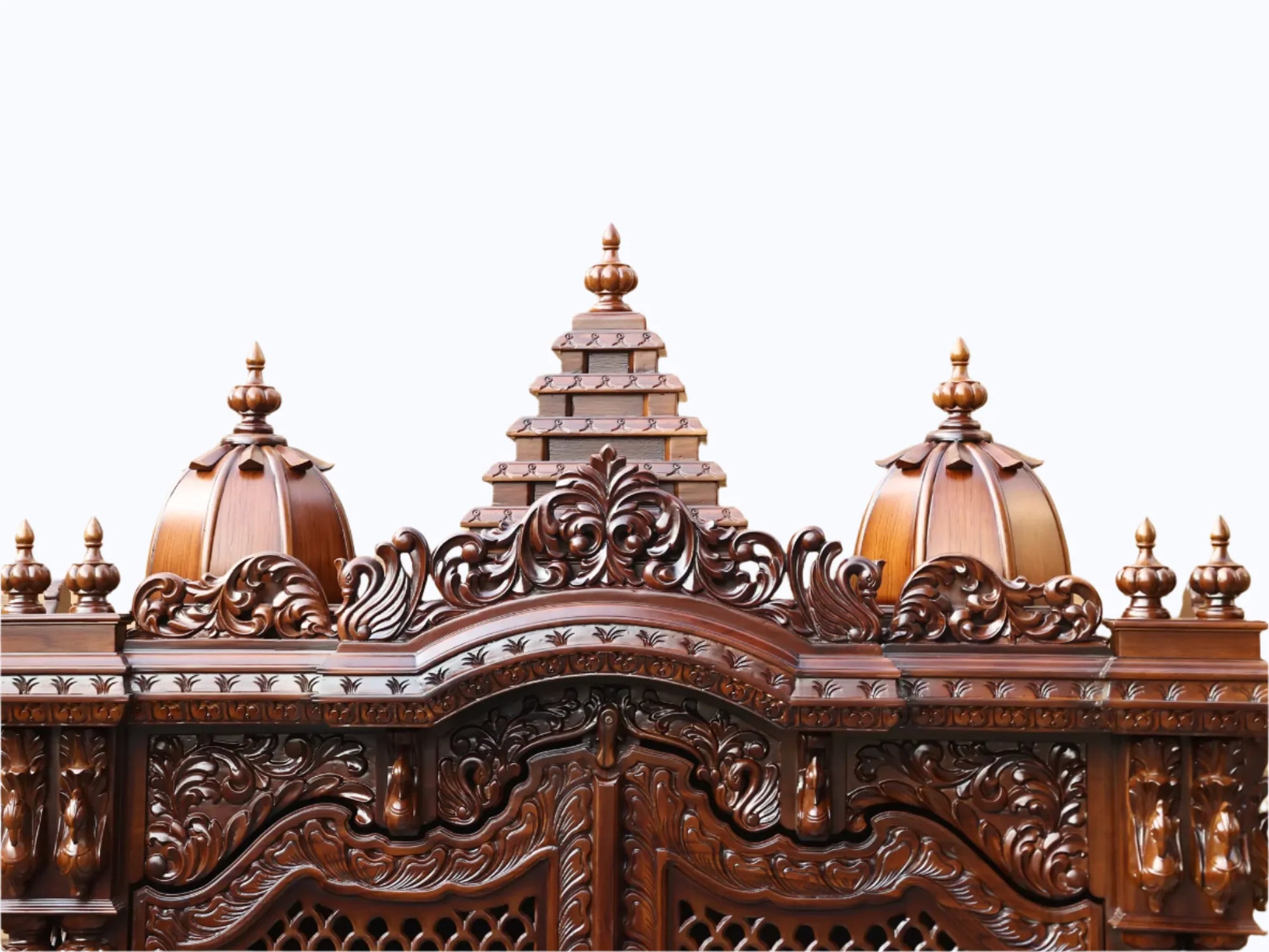 Handcrafted wooden pooja mandir