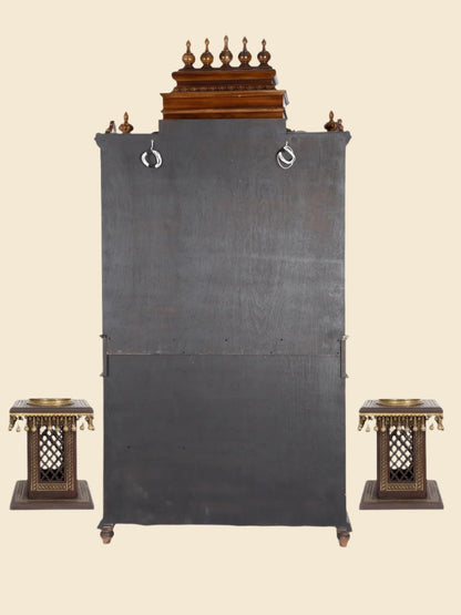 Traditional large wooden mandir for home