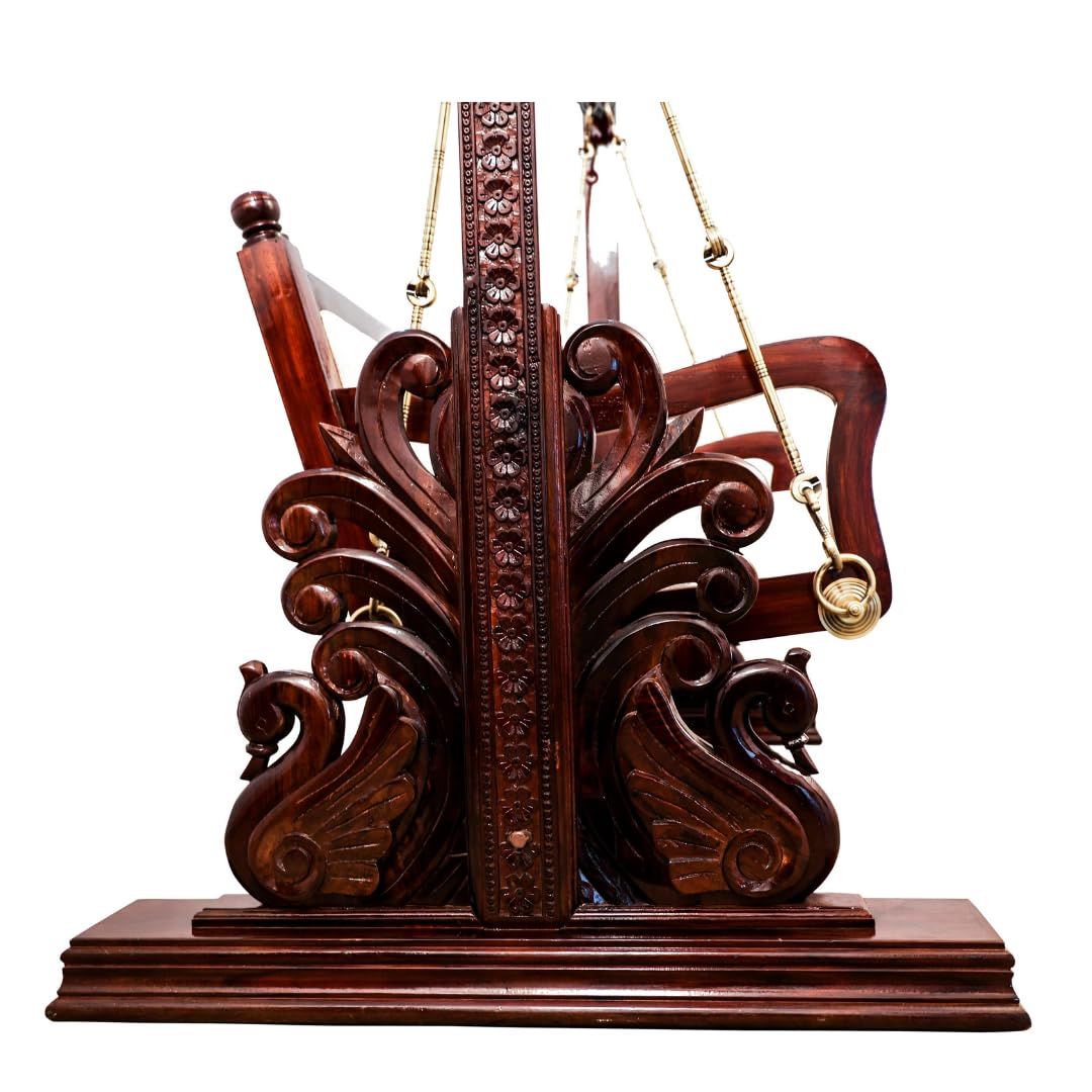Teak wood swing with traditional Hansh design stand