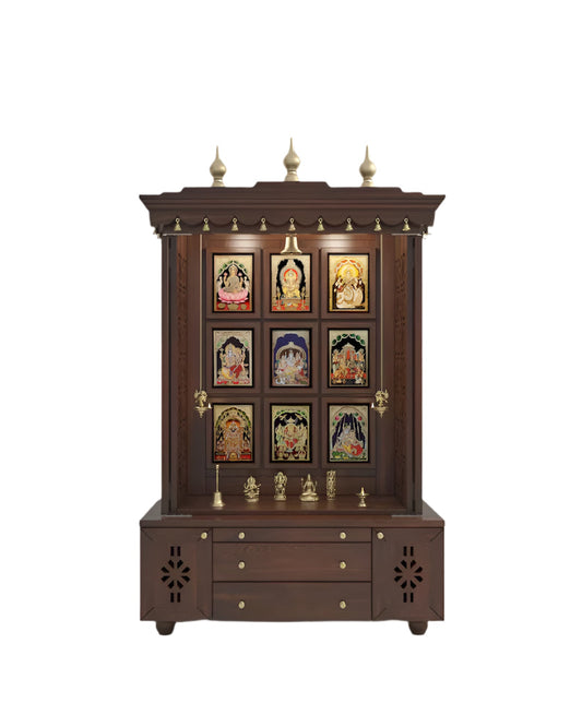 Luxury handcrafted wooden pooja temple for home