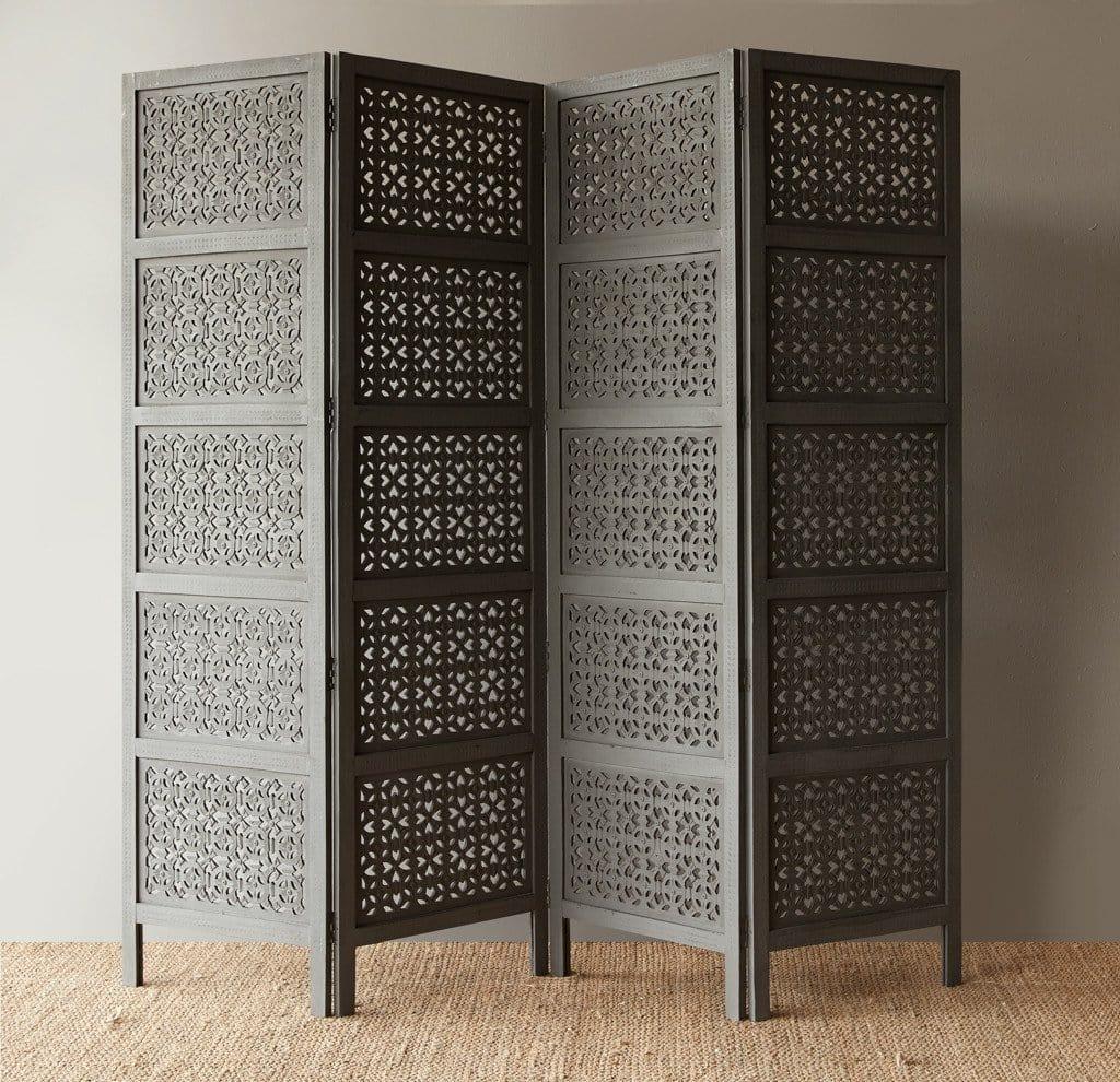 Wooden Partitions Wood Room Divider 4 Panels Dividers