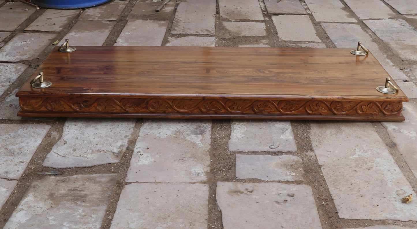 Natural brown handmade farmhouse wooden jhula