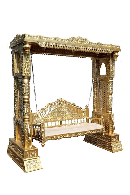 Premium Teak Wood Jhoola with hand-carved traditional design