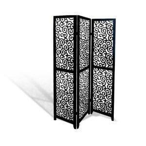 Wood Room Divider Partitions for Living Room 4 Panels - Room Separators Screen Panels Wooden Partition Room Dividers for Home & Kitchen Office