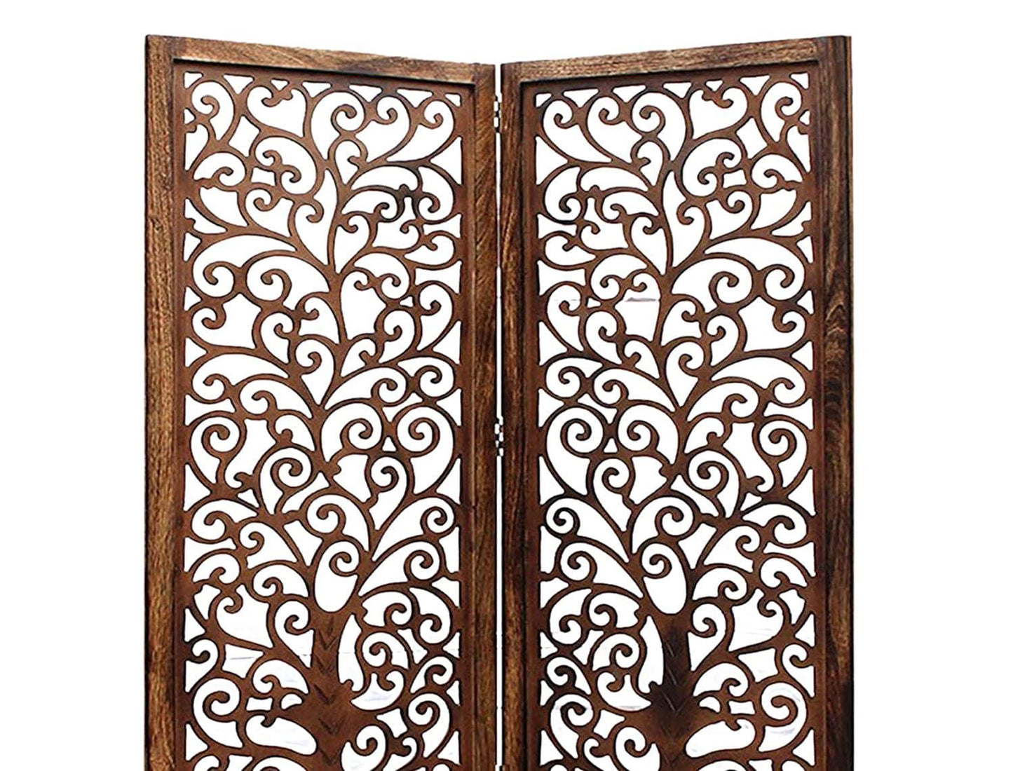 wooden  Handcrafted 2 Panel Brown Wooden Room Partition/Divider