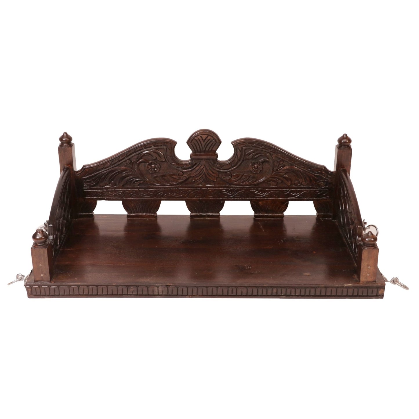 Ornate Rajasthani wooden swing with decorative craftsmanship